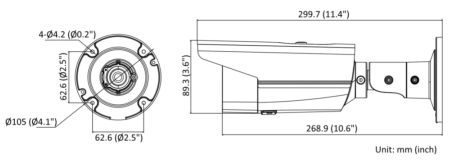 Уличная IP-камера 8Мп HiWatch IPC-B582-G2/4I (4 мм) с EXIR-подсветкой до 80м