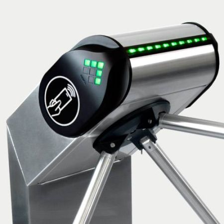 Электронная проходная PERCo-KT08.3A из нержавеющей стали, с автоматическими планками Антипаника