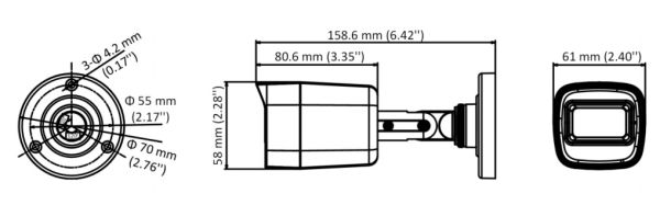 Уличная 5 Мп HD-TVI видеокамера Hiwatch DS-T500A (2.8 мм) с микрофоном