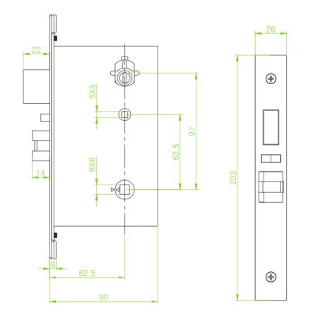 Электронный замок для гостиниц ZKTeco LH3600 с RFID считывателем Mifare