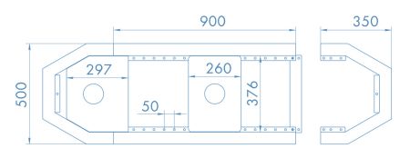 Островок безопасности PERCo PI-01, длина 0.7 м