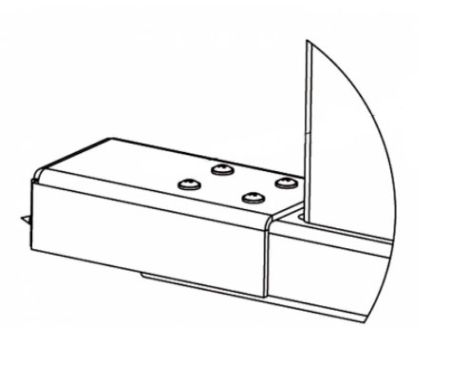 Накладка верхняя PERCo RF01 0-03 для стыковки турникета с калиткой