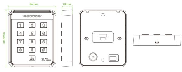 Автономный считыватель ZKTeco SA40B[IC] с кодовой клавиатурой