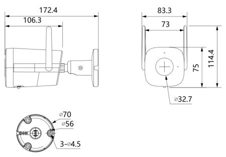 IP-видеокамера 4Мп Dahua DH-IPC-HFW1430DTP-STW-0280B с ИК-подсветкой до 30м и Wi-Fi