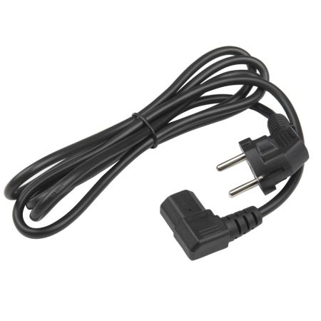 Кабель питания компьютера Hyperline PWC-IEC13A-SHM-1.8-BK, 10A, угловая вилка, 1.8м