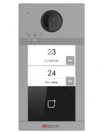 Вызывная панель 2Мп видеодомофона HiWatch VDP-D4212W(B) с поддержкой карт Mifare, Wi-Fi и PoE