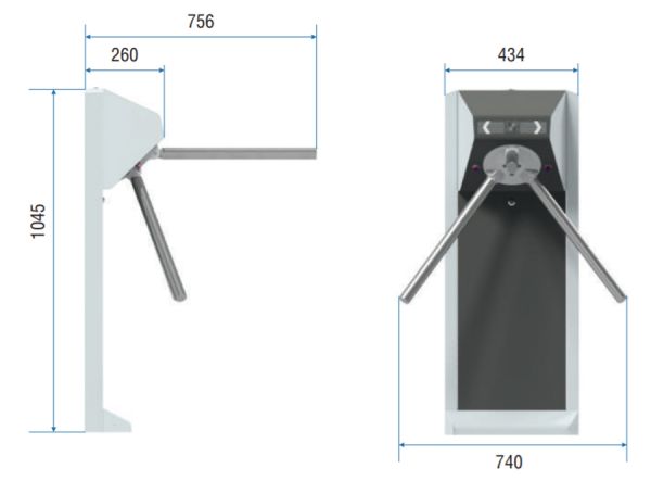 Турникет-трипод Carddex STL-01 из нержавеющей стали (без планок)