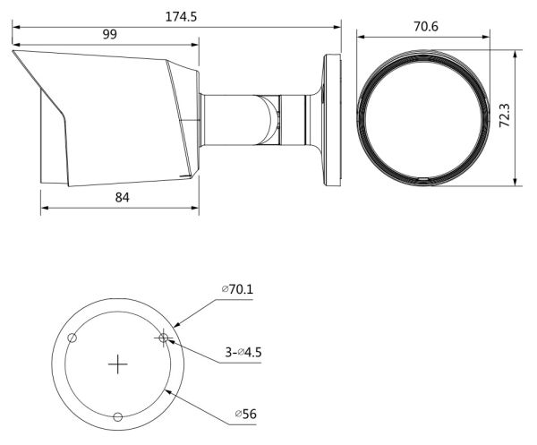 HD-CVI видеокамера Full-color Starlight 5Мп Dahua DH-HAC-HFW1509TP-A-LED-0280B-S2