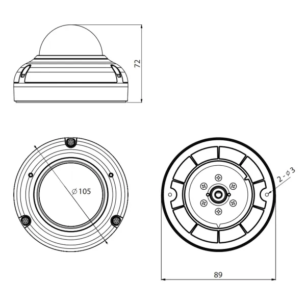 IP-видеокамера 5Мп Rubezh RV-3NCF5366R (8.0)