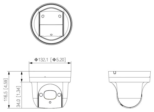 Скоростная PTZ видеокамера 2Мп Dahua DH-SD29204UE-GN c оптическим 4x увеличением