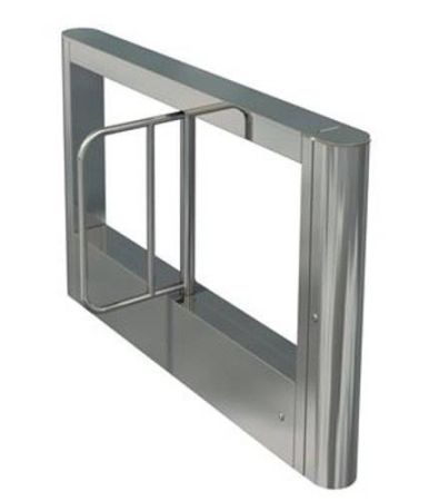 Боковой модуль турникета с распашными створками ОМА-84.886 (V1) из нержавеющей стали с картоприемником