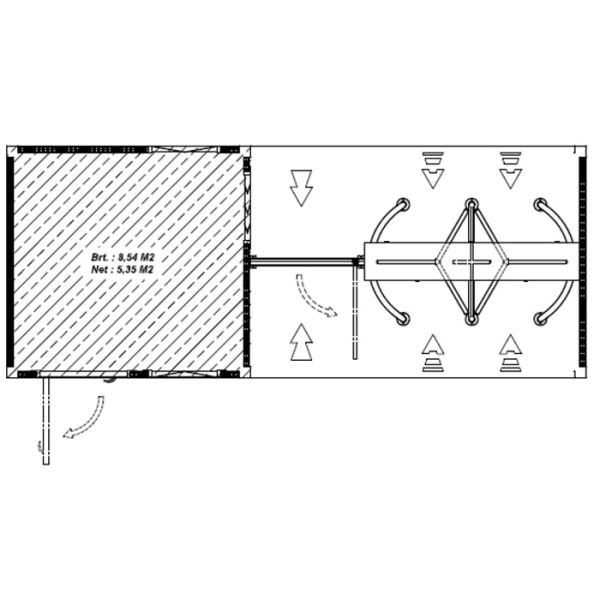 Мобильный бокс с офисом Came Ozak Container 6M D (PSGC6MD)