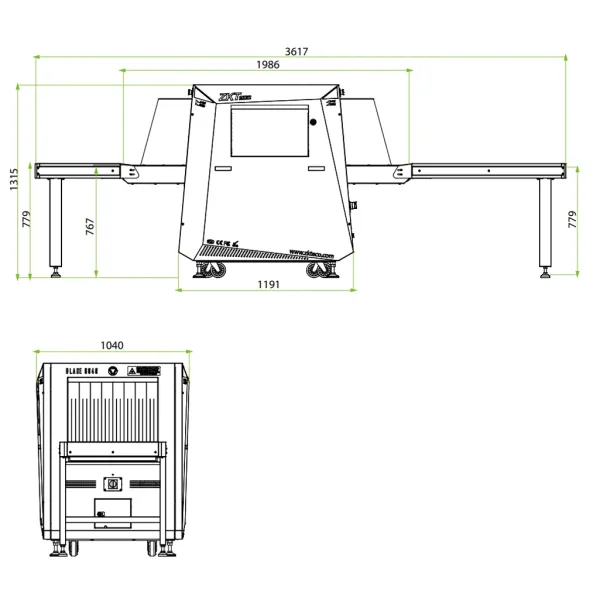 Рентгеновский интроскоп ZKTeco Blade6040 White двухэнергетический для ручной клади