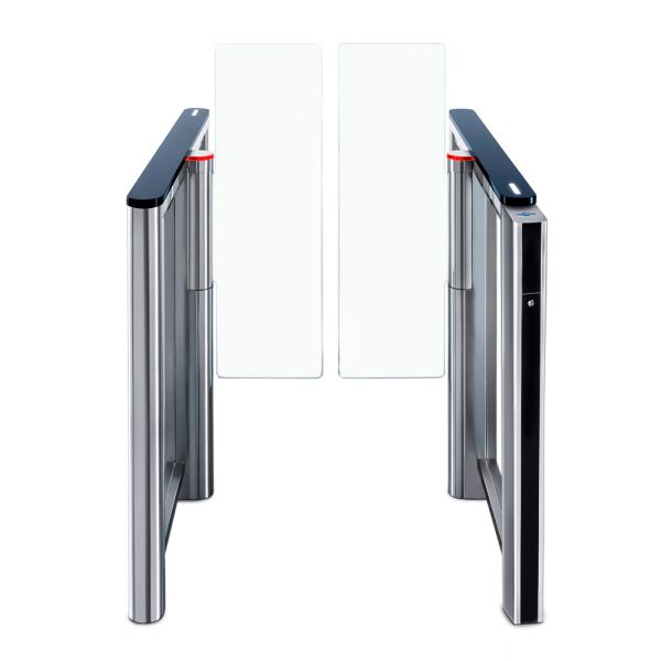 Турникет распашной PERCo ST-11M «Скоростной проход» с картоприемником, крышками из искусственного камня и створками 300 мм, высотой 1300 мм