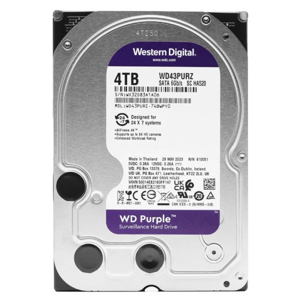 Жесткий диск 4ТБ Western Digital Purple WD43PURZ