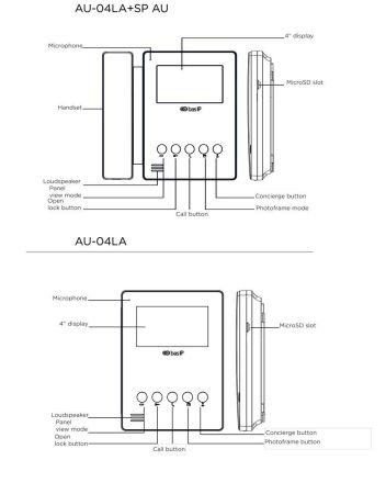 Видеодомофон BAS-IP AU-04LA White