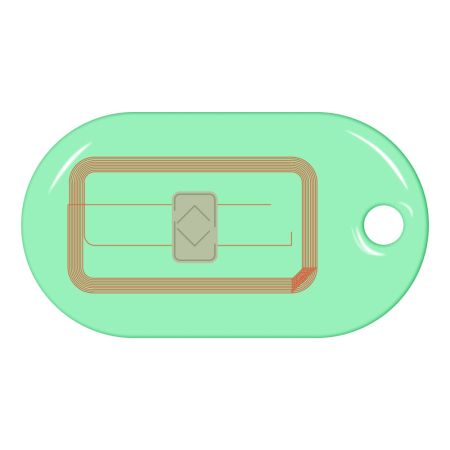 Бесконтактный RFID-брелок SMARTTAG Caramel Temic T5557, перезаписываемый, прозрачный