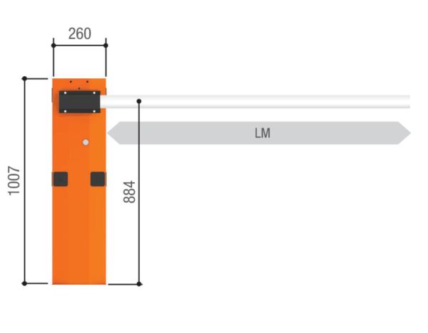 Тумба шлагбаума Came G3750_SX, левосторонняя