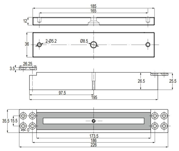 Электромагнитный замок dormakaba EM Premium EM 3000-T AM