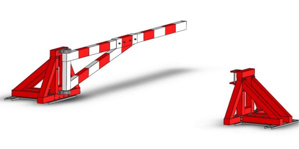 Противотаранный ручной шлагбаум Фантом F6B-R, 6 м