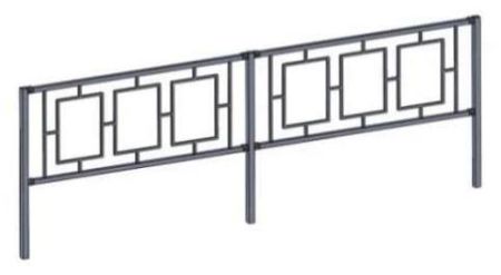Столб промежуточный с кронштейном ОБ-02.40 для пешеходных ограждений Ирбис ОБ