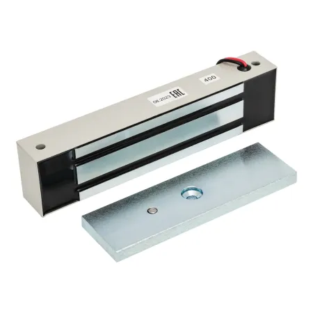 Электромагнитный замок AccordTec ML-350N с уголком, серый