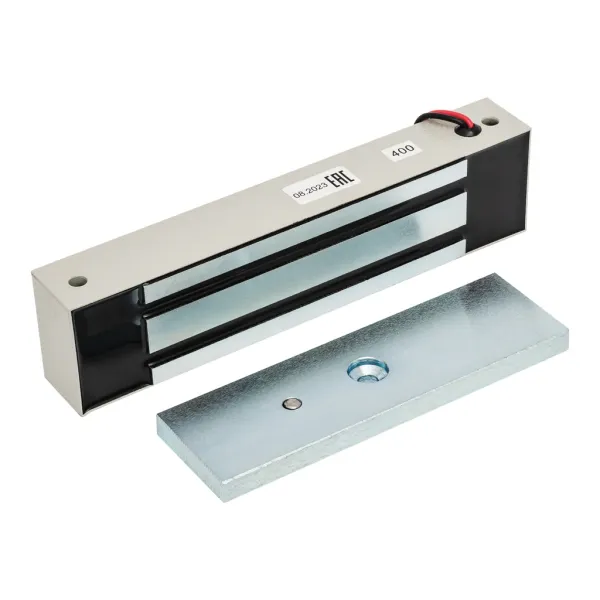 Электромагнитный замок AccordTec ML-350N с уголком, серый