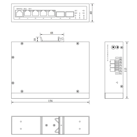 PoE-коммутатор RVi-1NSIM4GP-2S управляемый L2 сетевой
