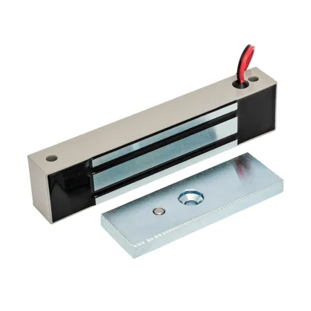 Электромагнитный замок AccordTec ML-180K с уголком, серый