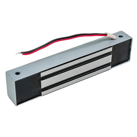 Электромагнитный замок AccordTec ML-180K с уголком, серебряный металлик