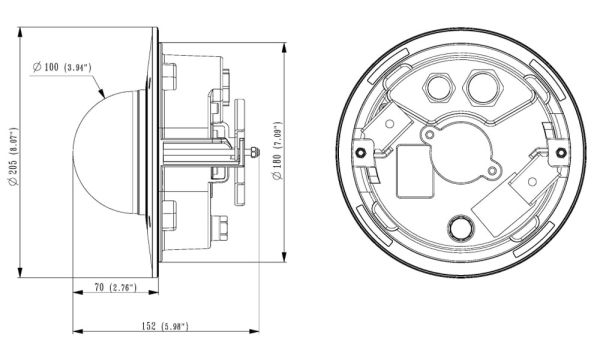 Встраиваемая сетевая IP-видеокамера 5Мп Wisenet XND-8081FZ (3.6-9.4 мм) с дистанционным управлением PTRZ