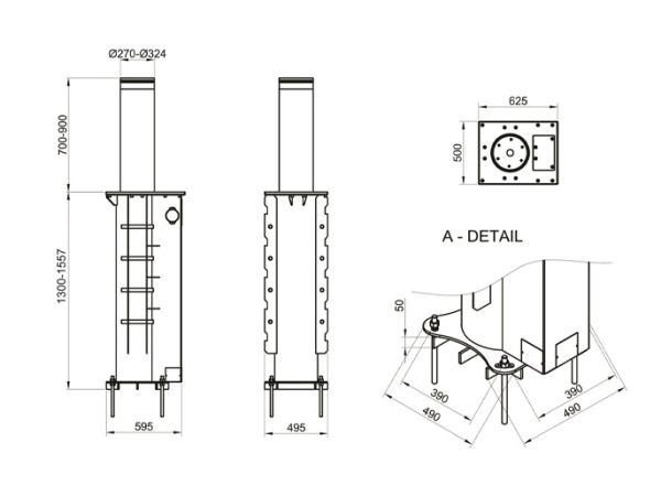 Блокиратор автоматический выдвижной Came RBD 275H900, 3 болларда