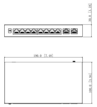 POE коммутатор 10-портовый Dahua DH-PFS3010-8ET-96