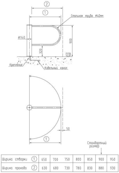 Автоматическая калитка Kaba Charon HSD-E02