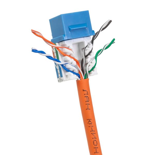 Модуль коммутационный ЛЮ-МКС-6.9К25, тип Keystone 90°, UTP, кат.6, синий