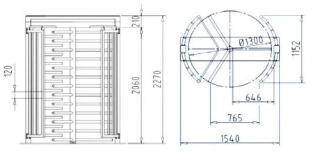 Полноростовой турникет dormakaba Kentaur FTS-E04