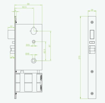 Электронный замок для гостиниц ZKTeco LH3000 с RFID считывателем Mifare