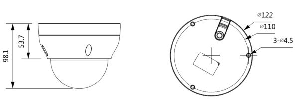 IP-видеокамера 4Мп Dahua DH-IPC-HDPW1431R1P-ZS-S4 с ИК-подсветкой до 40м