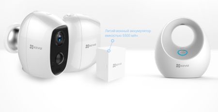 Уличная IP-камера Wi-Fi 2Мп Ezviz C3A (2.2 мм) с базовой станцией W2D Уличная IP-камера Wi-Fi 2Мп Ezviz C3A (2.2 мм) с базовой станцией W2D