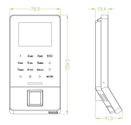 Биометрический терминал ZKTeco F22 (IC+ADMS) со считывателем отпечатка и карт MIFARE