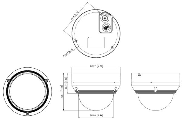 Антивандальная сетевая IP-видеокамера 2Мп Wisenet QNV-6072R