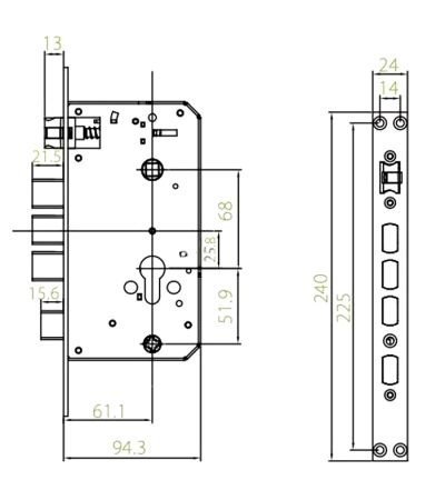Замок биометрический ZKTeco TL600 с сенсором отпечатков пальцев и Wi-Fi