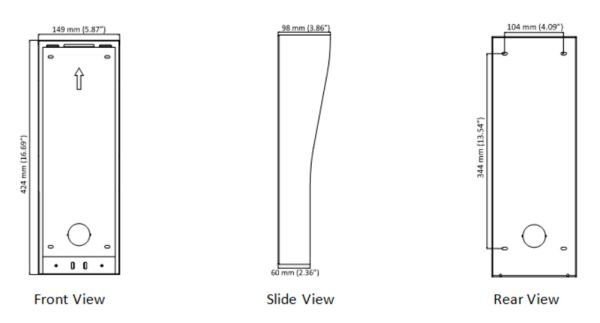 Монтажное основание HikVision DS-KAB13-D для накладной установки вызывных панелей