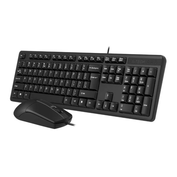 Клавиатура и мышь A4TECH KK-3330S, USB, проводной, черный