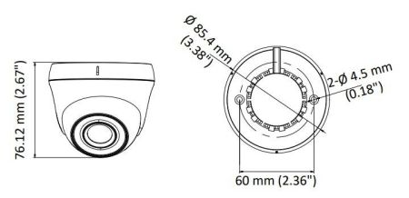 Купольная уличная 2Мп HD-TVI видеокамера HiWatch DS-T203(B) (3.6 мм)
