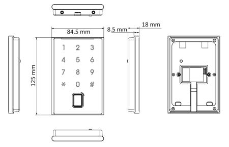 Считыватель HikVision DS-K1109EKFB отпечатков пальца и EM-Marine карт, с поддержкой Bluetooth и клавиатурой Считыватель HikVision DS-K1109EKFB отпечатков пальца и EM-Marine карт, с поддержкой Bluetooth и клавиатурой