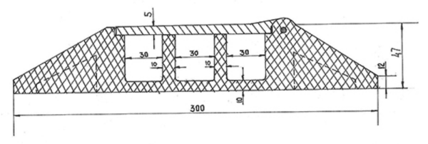 Кабель-канал резиновый ККР 3-12 (3 канала по 30 мм)