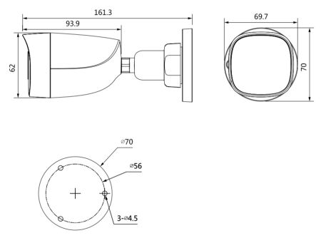 Уличная HD-CVI видеокамера 5Мп Dahua DH-HAC-HFW1500CP-0360B-S2