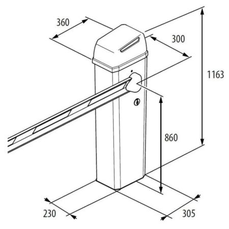 Шлагбаум автоматический FAAC B614/2.5 со стрелой 2.3 м