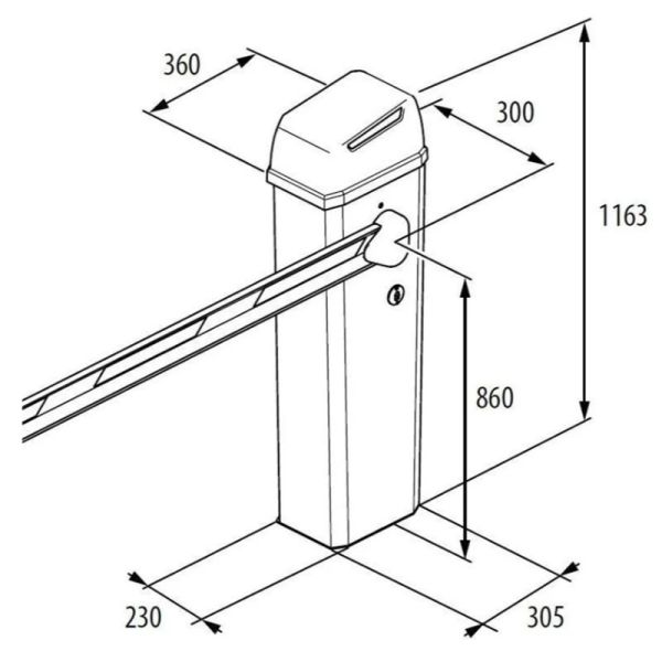 Шлагбаум автоматический FAAC B614/2.5 со стрелой 2.3 м